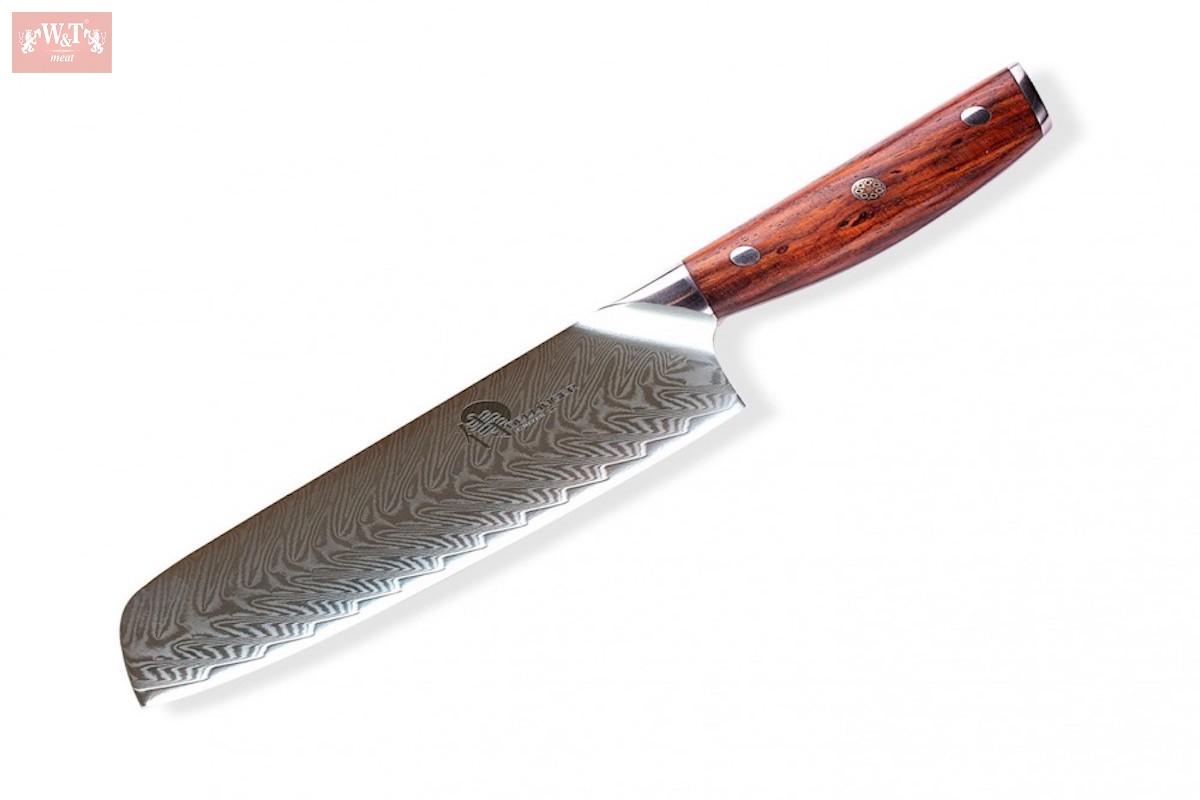 Nůž Santoku / Chef 7" Dellinger Rose-Wood Damascus 