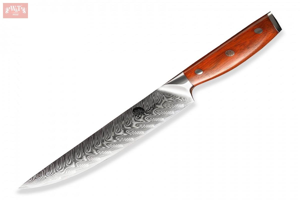 Nůž plátkovací Carving 8,5" (210 mm) Dellinger Rose-Wood Damascus 