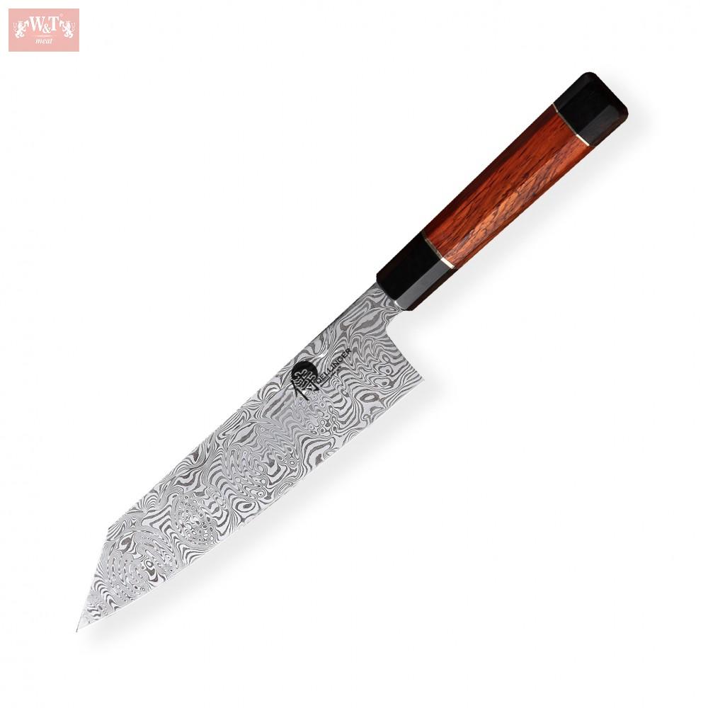 Japonský kuchyňský nůž Kiritsuke 210 mm série Octagonal Full Damascus