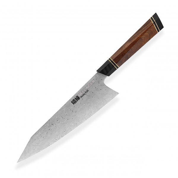Japonský kuchyňský nůž Kiritsuke 215 mm série Octagonal Desert Iron Wood, včetně