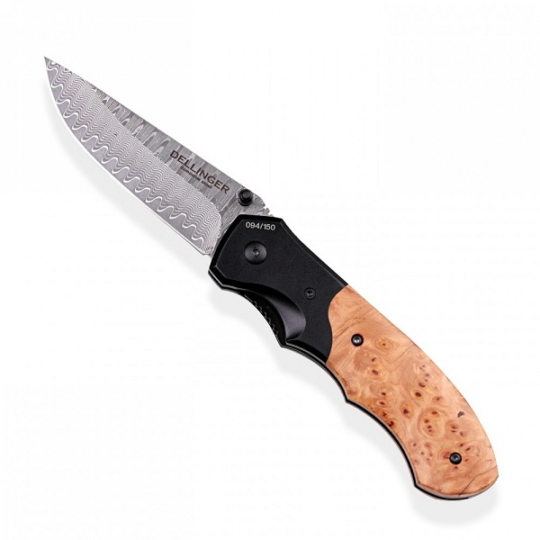Lovecký zavírací nůž Dellinger Hunter Poplar Burl Limited 200
