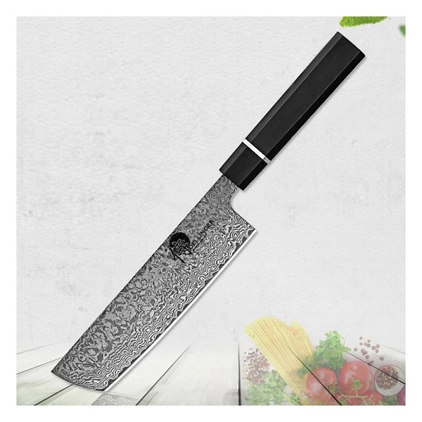 Japonský kuchyňský nůž na zeleninu NAKIRI 180 mm série Octagona Ebony Wood